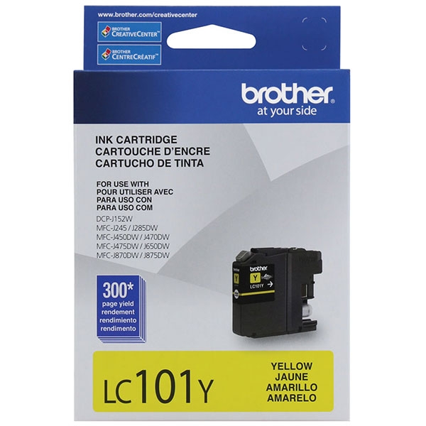 Picture of Brother LC101Y Super High Yield Yellow Inkjet Cartridge (600 Yield)