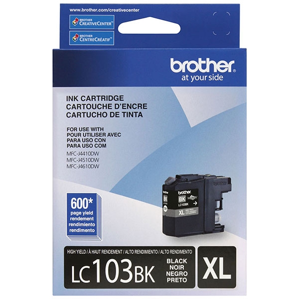 Picture of Brother LC103BK High Yield Black Ink Cartridge (600 Yield)