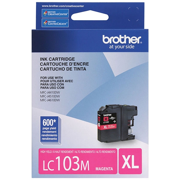 Picture of Brother LC103M High Yield Magenta Ink Cartridge (600 Yield)