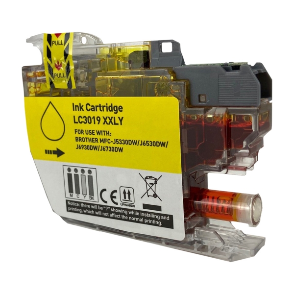 Picture of Compatible LC3019Y Super High Yield Yellow Ink Cartridge (1500 Yield)