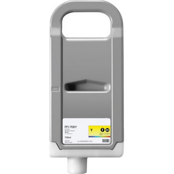 Picture of Remanufactured 6684B001AA (PFI-706Y) Yellow Ink Cartridge (700 ml)