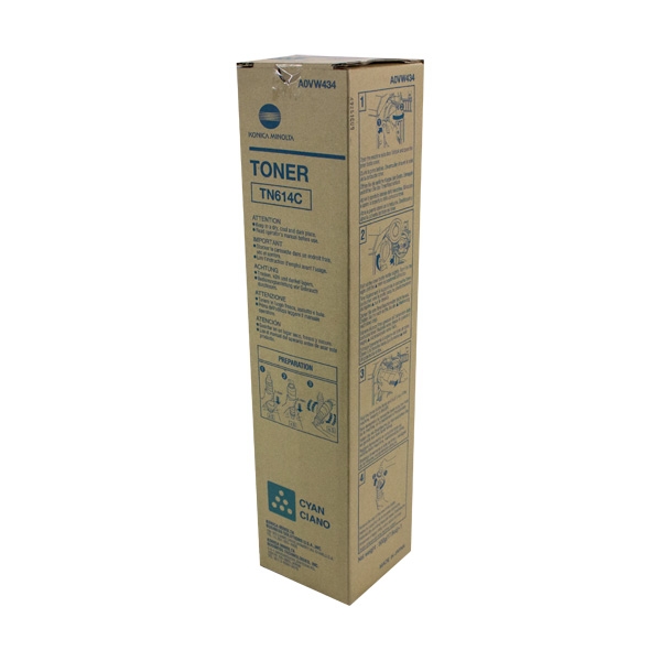 Picture of Konica Minolta A0VW434 (TN-614C) Cyan Toner Cartridge (26000 Yield)