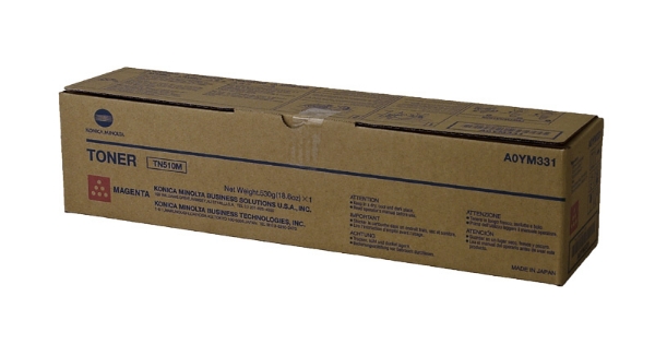 Picture of Konica Minolta A0YM331 (TN-510M) Magenta Toner (20000 Yield)
