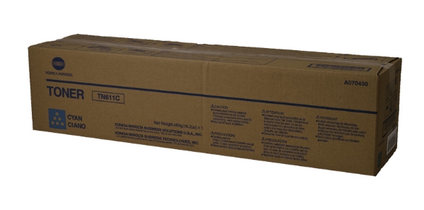 Picture of Konica Minolta A070430 (TN-611C) Cyan Toner Cartridge (27000 Yield)