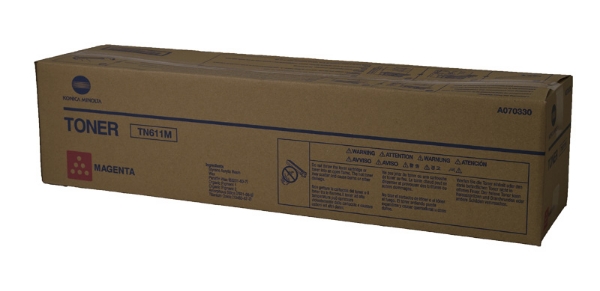 Picture of Konica Minolta A070330 (TN-611M) Magenta Toner Cartridge (27000 Yield)