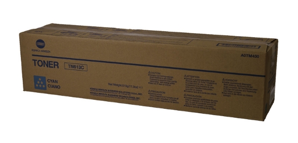 Picture of Konica Minolta A0TM430 (TN-613C) Cyan Toner Cartridge (30000 Yield)