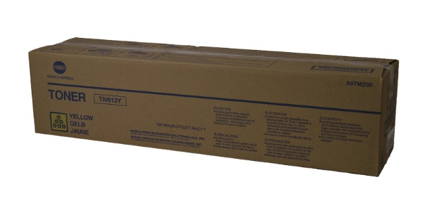 Picture of Konica Minolta A0TM230 (TN-613Y) Yellow Toner Cartridge (30000 Yield)
