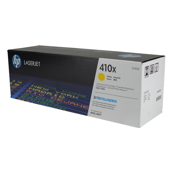 Picture of HP CF412X (HP 410X) High Yield Yellow Toner Cartridge (5000 Yield)