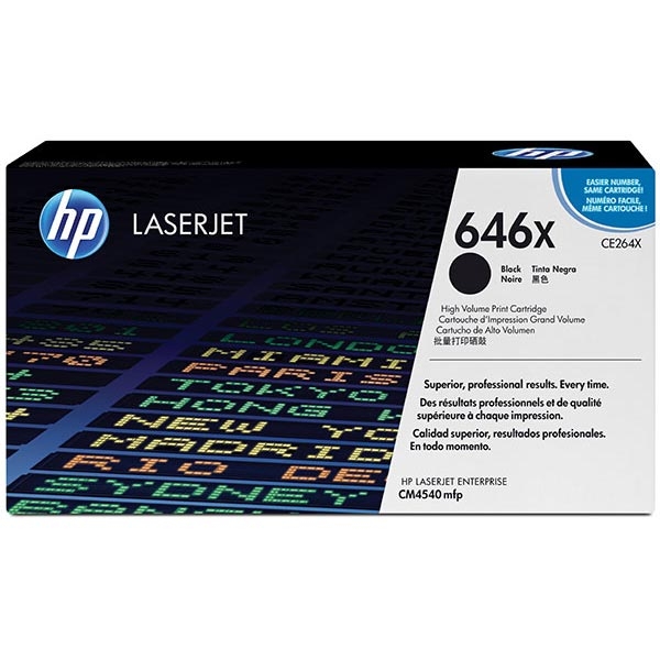 Picture of HP CE264X (HP 646X) High Yield Black Toner Cartridge (17000 Yield)