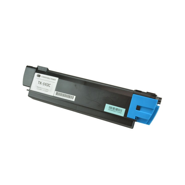 Picture of Compatible 1T02KVCUS0 (TK-592C, TK-590C) Cyan Toner Cartridge (5000 Yield)