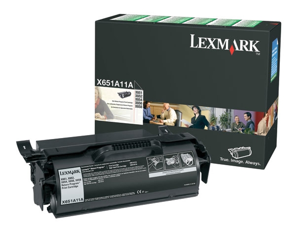 Picture of Lexmark X651A11A Black Toner Cartridge (7000 Yield)