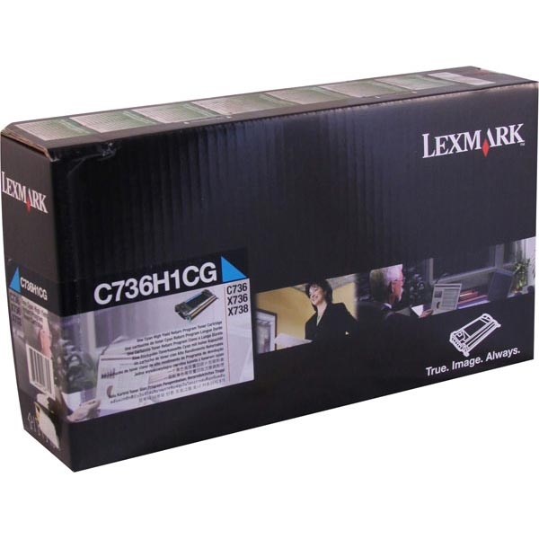 Picture of Lexmark C736H1C (24B5804) Cyan Toner Cartridge (10000 Yield)