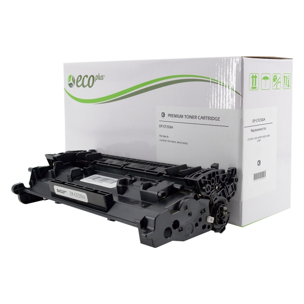 Picture of EcoPlus Reman CF258A (HP 58A) Black Toner Cartridge (3000 Yield)