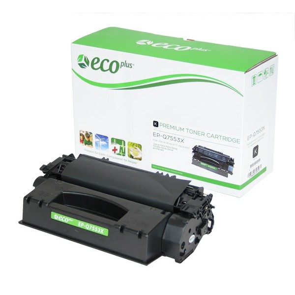 Picture of EcoPlus Reman Q7553X (HP 53X) High Yield Black Toner Cartridge (7000 Yield)